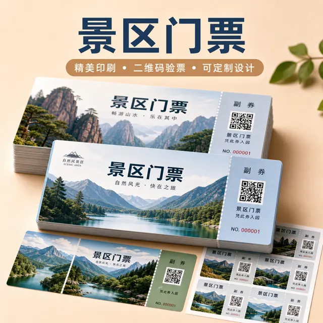 景区门票定制印刷产品图